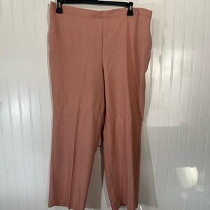NEW Alfred Dunner Pants Classic Fit Pant 18 Peach Pink Orange